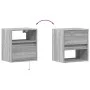Wand-Nachttisch mit LED-Lichtern in Grau Sonoma von , Nachttische - Ref: Foro24-3307985, Preis: 50,99 €, Rabatt: %
