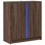 Sideboard mit LED-Beleuchtung, braunes Eichenholz, 77x34x85 cm. von , Sideboards - Ref: Foro24-852137, Preis: 73,28 €, Rabatt: %