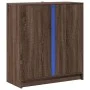 Sideboard with LED lights, engineered wood, brown oak, 77x34x85 cm by , Sideboards - Ref: Foro24-852137, Price: 72,38 €, Disc...