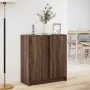 Sideboard with LED lights, engineered wood, brown oak, 77x34x85 cm by , Sideboards - Ref: Foro24-852137, Price: 72,38 €, Disc...
