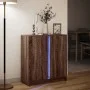 Aparador con LED madera ingeniería marrón roble 77x34x85 cm de , Aparadores - Ref: Foro24-852137, Precio: 72,38 €, Descuento: %