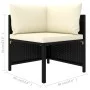 4-teiliges Gartensofa-Set und Kissen aus schwarzem Kunststoff-Rattan. von vidaXL, Modulare Sofas für den Außenbereich - Ref: ...