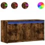 TV-Schrank aus geräucherter Eichen-Ingenieurholz-LED, 100x34x50 cm. von , TV-Möbel - Ref: Foro24-852212, Preis: 80,86 €, Raba...