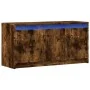 TV-Schrank aus geräucherter Eichen-Ingenieurholz-LED, 100x34x50 cm. von , TV-Möbel - Ref: Foro24-852212, Preis: 80,86 €, Raba...