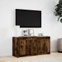 TV-Schrank aus geräucherter Eichen-Ingenieurholz-LED, 100x34x50 cm. von , TV-Möbel - Ref: Foro24-852212, Preis: 82,00 €, Raba...