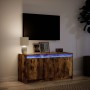 TV-Schrank aus geräucherter Eichen-Ingenieurholz-LED, 100x34x50 cm. von , TV-Möbel - Ref: Foro24-852212, Preis: 82,00 €, Raba...
