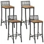 Set de mesa alta y taburetes 5 pzas madera maciza mango y metal de , muebles para cocinas y comedores - Ref: Foro24-3216409, ...