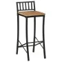Set de mesa alta y taburetes 5 pzas madera maciza mango y metal de , muebles para cocinas y comedores - Ref: Foro24-3216409, ...