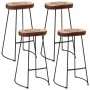 High table set and 5-piece solid mango wood and metal stools. by , Furniture sets for kitchens and dining rooms - Ref: Foro24...