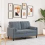 Zweiplätziges Sofa mit dunkelgrauen Samtkissen, 120 cm. von , Sofas - Ref: Foro24-3278210, Preis: 215,09 €, Rabatt: %