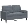 Zweiplätziges Sofa mit dunkelgrauen Samtkissen, 120 cm. von , Sofas - Ref: Foro24-3278210, Preis: 215,09 €, Rabatt: %