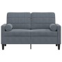 2-seater sofa with dark gray velvet cushions, 120 cm by , Sofas - Ref: Foro24-3278210, Price: 229,40 €, Discount: %