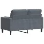 Zweiplätziges Sofa mit dunkelgrauen Samtkissen, 120 cm. von , Sofas - Ref: Foro24-3278210, Preis: 215,09 €, Rabatt: %