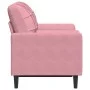 Zweiplätziges Sofa mit rosa Samtkissen, 120 cm. von , Sofas - Ref: Foro24-3278212, Preis: 251,37 €, Rabatt: %