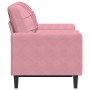 Zweiplätziges Sofa mit rosa Samtkissen, 120 cm. von , Sofas - Ref: Foro24-3278212, Preis: 255,90 €, Rabatt: %