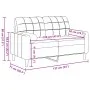 Zweiplätziges Sofa mit rosa Samtkissen, 120 cm. von , Sofas - Ref: Foro24-3278212, Preis: 251,37 €, Rabatt: %