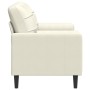 Sofá de 2 plazas con cojines terciopelo color crema 140 cm de , Sofás - Ref: Foro24-3278227, Precio: 264,81 €, Descuento: %