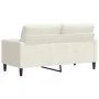 Zweiplätziges Sofa mit cremefarbenen Samtkissen, 140 cm. von , Sofas - Ref: Foro24-3278227, Preis: 259,81 €, Rabatt: %