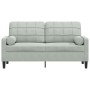 Zweiplätziges Sofa mit hellgrauen Samtkissen, 140 cm. von , Sofas - Ref: Foro24-3278219, Preis: 205,76 €, Rabatt: %