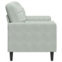 2-seater sofa with light gray velvet cushions, 140 cm by , Sofas - Ref: Foro24-3278219, Price: 205,76 €, Discount: %