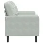 Zweiplätziges Sofa mit hellgrauen Samtkissen, 140 cm. von , Sofas - Ref: Foro24-3278219, Preis: 220,96 €, Rabatt: %