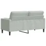 Zweiplätziges Sofa mit hellgrauen Samtkissen, 140 cm. von , Sofas - Ref: Foro24-3278219, Preis: 220,96 €, Rabatt: %