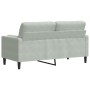 Zweiplätziges Sofa mit hellgrauen Samtkissen, 140 cm. von , Sofas - Ref: Foro24-3278219, Preis: 205,76 €, Rabatt: %