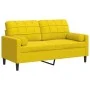 Zweiplätziges Sofa mit gelben Samtkissen, 140 cm. von , Sofas - Ref: Foro24-3278225, Preis: 253,41 €, Rabatt: %