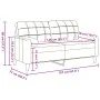 Zweiplätziges Sofa mit hellgrauen Samtkissen, 140 cm. von , Sofas - Ref: Foro24-3278219, Preis: 220,96 €, Rabatt: %