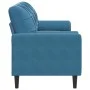 Dreisitzer-Sofa mit blauen Samtkissen, 180 cm. von , Sofas - Ref: Foro24-3278238, Preis: 347,85 €, Rabatt: %