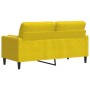 Zweiplätziges Sofa mit gelben Samtkissen, 140 cm. von , Sofas - Ref: Foro24-3278225, Preis: 258,02 €, Rabatt: %