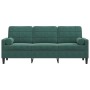 Dreisitzer-Sofa mit dunkelgrünen Samtkissen, 180 cm. von , Sofas - Ref: Foro24-3278231, Preis: 339,71 €, Rabatt: %