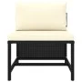 5-piece garden sofa set and black synthetic rattan cushions by vidaXL, Modular outdoor sofas - Ref: Foro24-313517, Price: 173...