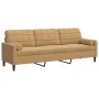 3-seater sofa with brown velvet cushions 210 cm by , Sofas - Ref: Foro24-3278246, Price: 305,20 €, Discount: %