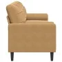 3-seater sofa with brown velvet cushions 210 cm by , Sofas - Ref: Foro24-3278246, Price: 305,20 €, Discount: %