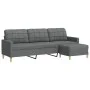 Dreisitzer-Sofa mit dunkelgrauem Stoffhocker, 210 cm. von , Sofas - Ref: Foro24-3278250, Preis: 326,98 €, Rabatt: %