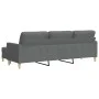 Dreisitzer-Sofa mit dunkelgrauem Stoffhocker, 210 cm. von , Sofas - Ref: Foro24-3278250, Preis: 326,98 €, Rabatt: %