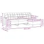 Dreisitzer-Sofa mit dunkelgrauem Stoffhocker, 210 cm. von , Sofas - Ref: Foro24-3278250, Preis: 326,98 €, Rabatt: %