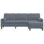 3-seater sofa with dark gray velvet ottoman 210 cm by , Sofas - Ref: Foro24-3278278, Price: 311,84 €, Discount: %