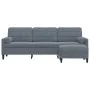 Dreisitzer-Sofa mit dunkelgrauem Samt-Hocker, 210 cm. von , Sofas - Ref: Foro24-3278278, Preis: 328,95 €, Rabatt: %