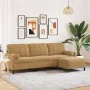 Dreisitzer-Sofa mit braunem Samt-Hocker, 210 cm. von , Sofas - Ref: Foro24-3278284, Preis: 335,24 €, Rabatt: %