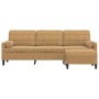 Dreisitzer-Sofa mit braunem Samt-Hocker, 210 cm. von , Sofas - Ref: Foro24-3278284, Preis: 341,73 €, Rabatt: %