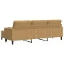 Dreisitzer-Sofa mit braunem Samt-Hocker, 210 cm. von , Sofas - Ref: Foro24-3278284, Preis: 335,24 €, Rabatt: %