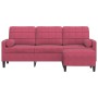 3-seater sofa with red velvet ottoman 180 cm by , Sofas - Ref: Foro24-3278271, Price: 306,44 €, Discount: %