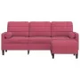 Dreisitzer-Sofa mit rotem Samt-Hocker, 180 cm. von , Sofas - Ref: Foro24-3278271, Preis: 295,83 €, Rabatt: %