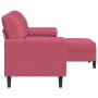 3-seater sofa with red velvet ottoman 180 cm by , Sofas - Ref: Foro24-3278271, Price: 306,44 €, Discount: %
