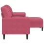 3-seater sofa with red velvet ottoman 180 cm by , Sofas - Ref: Foro24-3278271, Price: 295,83 €, Discount: %