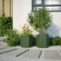 Hexagonal planters 2 units olive green steel 46x40x45 cm by , Pots and planters - Ref: Foro24-851115, Price: 71,97 €, Discoun...