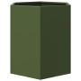 Hexagonal planters 2 units olive green steel 46x40x45 cm by , Pots and planters - Ref: Foro24-851115, Price: 71,97 €, Discoun...