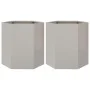 Jardinera hexagonal 2 uds acero inoxidable 46x40x45 cm de , Maceteros y jardineras - Ref: Foro24-851117, Precio: 97,61 €, Des...